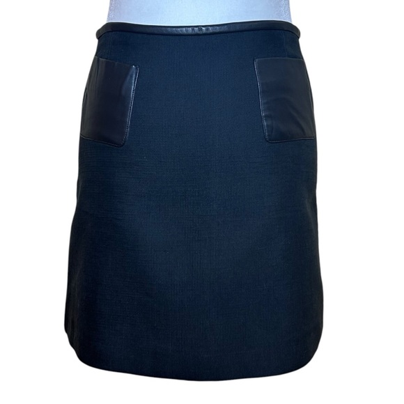 Maje - A-Line Mini Skirt, Lamb Leather Pockets - Size XS US (Size 34 FR), Black - Picture 1 of 16